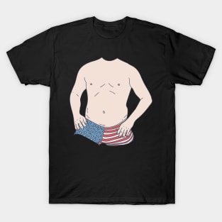 Dad Bod - American Paunch - Shirtless Gut T-Shirt